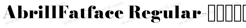 AbrillFatface Regular字体转换